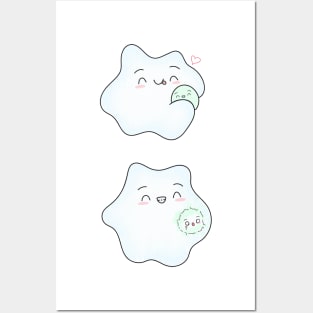 Amoeba hugs are often fatal. Biology Pun Fun Posters and Art